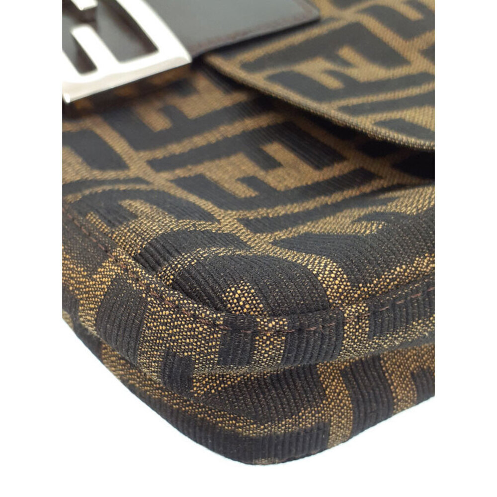 Fendi Zucca Baguette Shoulder Bag Handbag Brown - Picture 6 of 9
